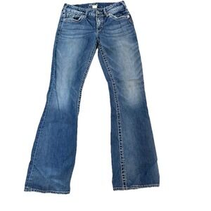 Silver Jeans Suki Bootcut Jeans Women 28x32 (28x31) Western Embroidered